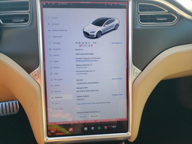 Photo 9 from auction – 2015 TESLA MODEL S with VIN 5YJSA1E44FF119199