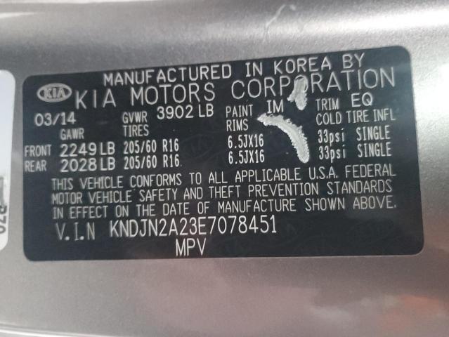 Photo 14 from auction – 2014 KIA SOUL with VIN KNDJN2A23E7078451