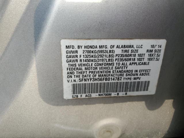 Photo 14 from auction – 2015 HONDA PILOT EXL with VIN 5FNYF3H56FB014787