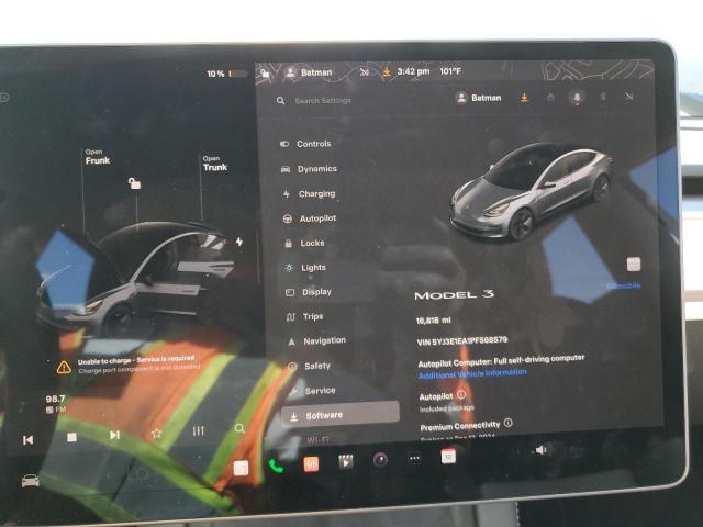 Photo 9 from auction – 2023 TESLA MODEL 3 with VIN 5YJ3E1EA1PF568579