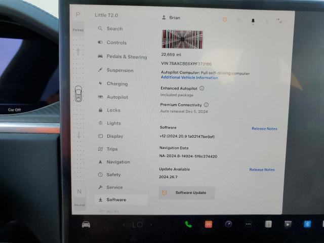 Photo 9 from auction – 2023 TESLA MODEL X with VIN 7SAXCBE6XPF373186