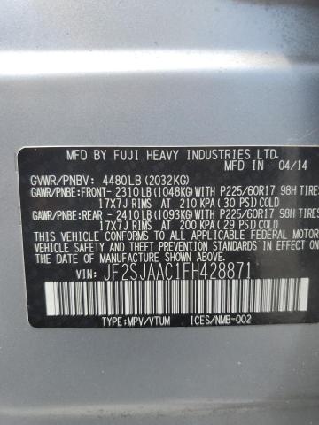 Photo 14 from auction – 2015 SUBARU FORESTER 2 with VIN JF2SJAAC1FH428871