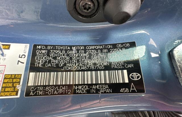 Photo 10 from auction – 2008 TOYOTA PRIUS with VIN JTDKB20U487787765