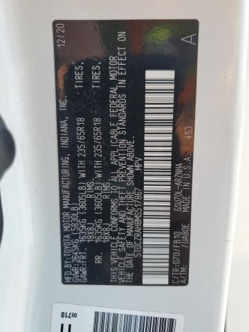 Photo 14 from auction – 2021 TOYOTA HIGHLANDER with VIN 5TDCZRAH8MS517867
