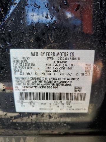 Photo 14 from auction – 2023 FORD EXPLORER X with VIN 1FMSK7DHXPGB06304