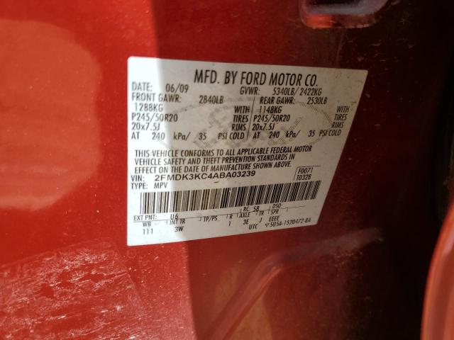 Photo 14 from auction – 2010 FORD EDGE LIMIT with VIN 2FMDK3KC4ABA03239