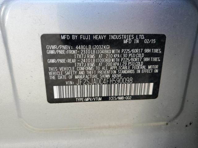 Photo 14 from auction – 2015 SUBARU FORESTER 2 with VIN JF2SJADC4FH590098