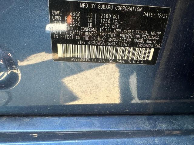 Photo 10 from auction – 2022 SUBARU LEGACY LIM with VIN 4S3BWGN65N3011367