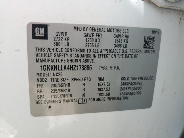 Photo 14 from auction – 2017 GMC ACADIA SLE with VIN 1GKKNLLA4HZ173886