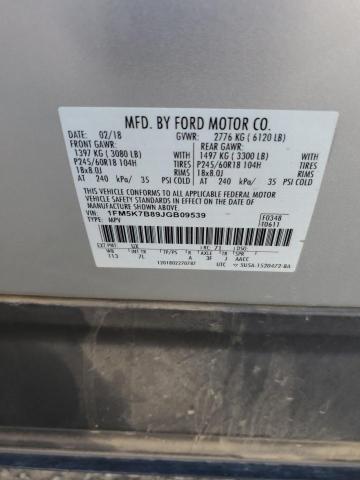 Photo 14 from auction – 2018 FORD EXPLORER with VIN 1FM5K7B89JGB09539