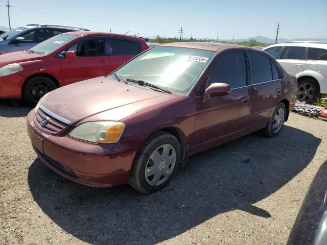 HONDA CIVIC EX 2002 with VIN 2HGES25712H558294 - Photo from auction