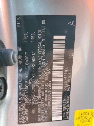 Photo 14 from auction – 2016 TOYOTA SIENNA XLE with VIN 5TDYK3DC4GS705684