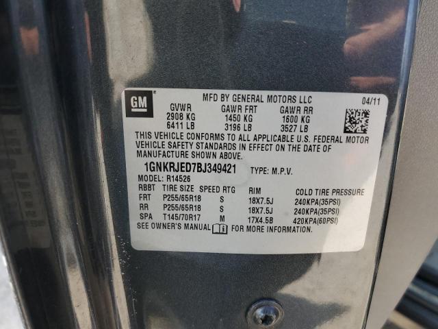 Photo 14 from auction – 2011 CHEVROLET TRAVERSE L with VIN 1GNKRJED7BJ349421