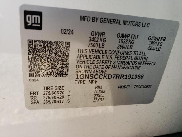 Photo 14 from auction – 2024 CHEVROLET SUBURBAN C with VIN 1GNSCCKD7RR191966