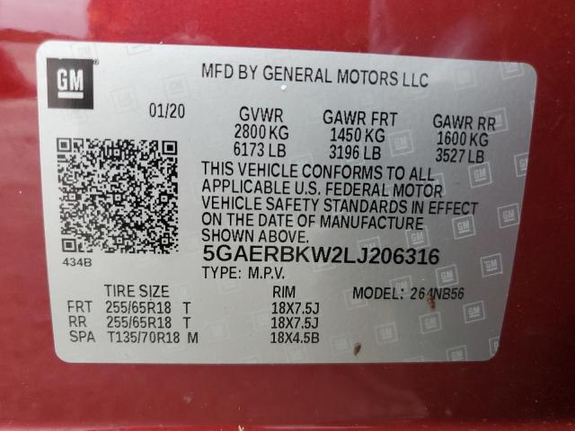 Photo 14 from auction – 2020 BUICK ENCLAVE ES with VIN 5GAERBKW2LJ206316