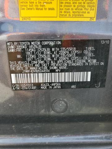 Photo 14 from auction – 2011 TOYOTA RAV4 SPORT with VIN JTMRF4DV8B5044594