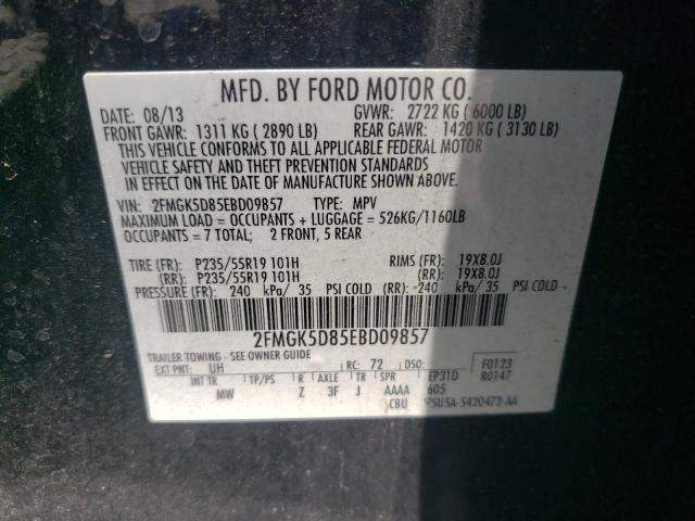 Photo 14 from auction – 2014 FORD FLEX LIMIT with VIN 2FMGK5D85EBD09857
