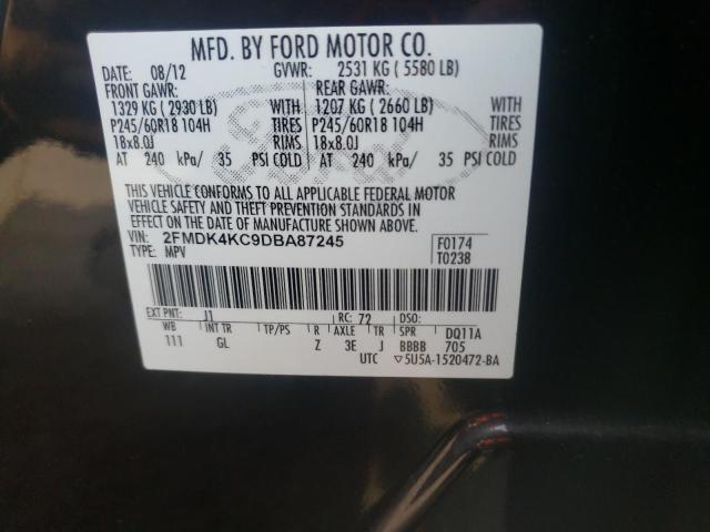 Photo 14 from auction – 2013 FORD EDGE LIMIT with VIN 2FMDK4KC9DBA87245