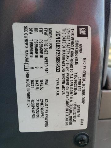 Photo 14 from auction – 2005 CHEVROLET EQUINOX LT with VIN 2CNDL63F356099533