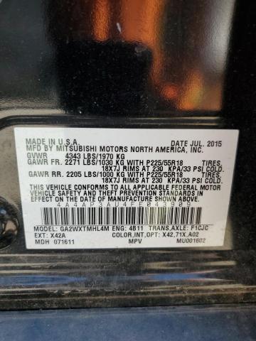 Photo 14 from auction – 2015 MITSUBISHI OUTLANDER with VIN 4A4AP3AU4FE043909