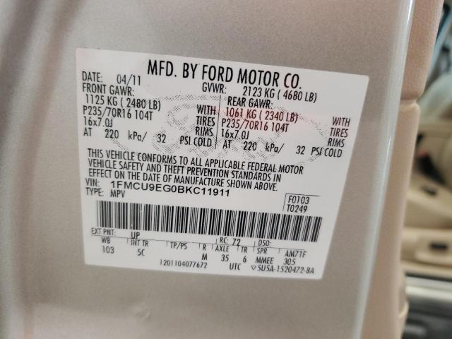 Photo 14 from auction – 2011 FORD ESCAPE LIM with VIN 1FMCU9EG0BKC11911