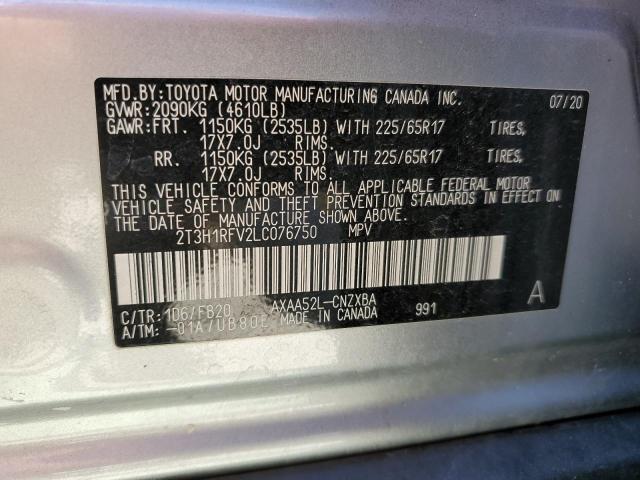 Photo 14 from auction – 2020 TOYOTA RAV4 LE with VIN 2T3H1RFV2LC076750
