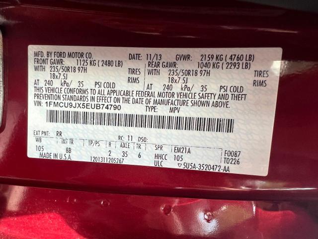 Photo 10 from auction – 2014 FORD ESCAPE TIT with VIN 1FMCU9JX5EUB74790