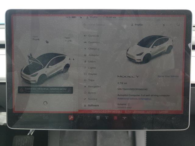 Photo 9 from auction – 2023 TESLA MODEL Y with VIN 7SAYGDED7PF960142