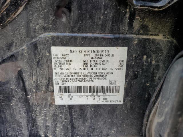 Photo 14 from auction – 2022 FORD EDGE SE with VIN 2FMPK4G97NBA63926