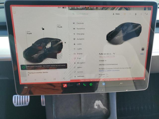 Photo 9 from auction – 2023 TESLA MODEL Y with VIN 7SAYGDEF6PF665048