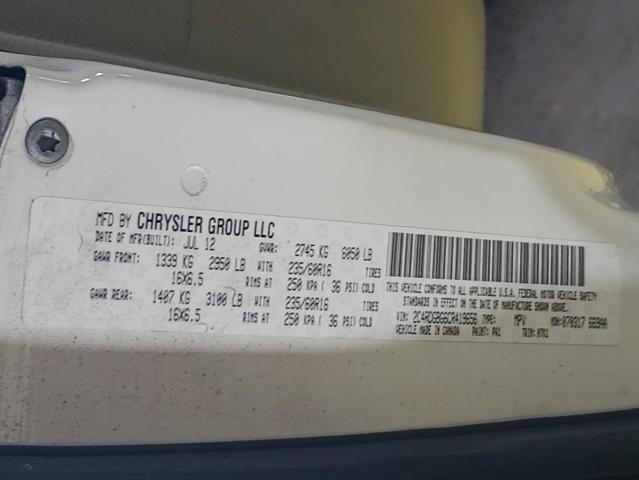 Photo 14 from auction – 2012 DODGE GRAND CARA with VIN 2C4RDGBG6CR419656