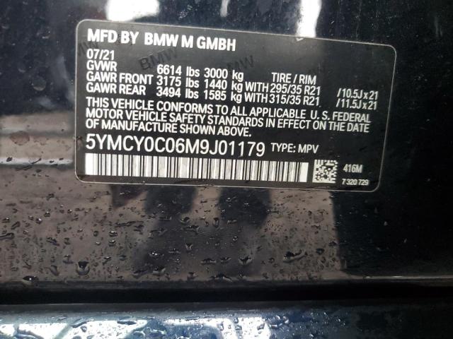 Photo 14 from auction – 2021 BMW X6 M with VIN 5YMCY0C06M9J01179