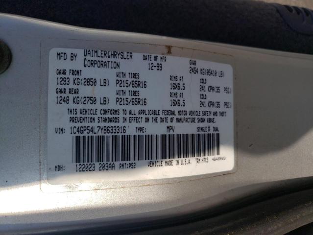 Photo 14 from auction – 2000 CHRYSLER TOWN & COU with VIN 1C4GP54L7YB633316