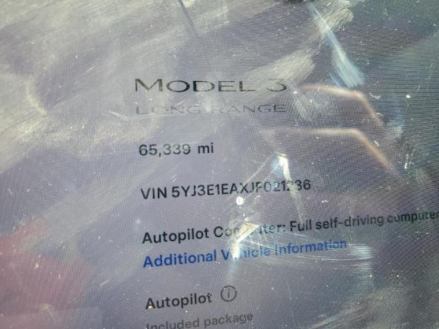 Photo 9 from auction – 2018 TESLA MODEL 3 with VIN 5YJ3E1EAXJF021236