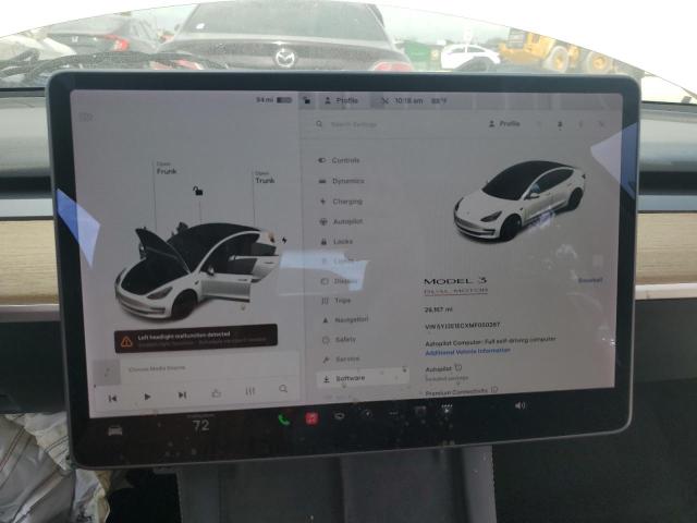Photo 9 from auction – 2021 TESLA MODEL 3 with VIN 5YJ3E1ECXMF050287