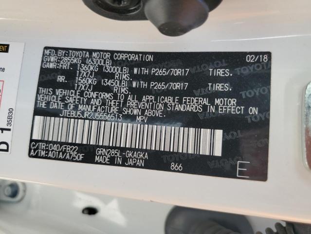 Photo 14 from auction – 2018 TOYOTA 4RUNNER SR with VIN JTEBU5JR2J5556513