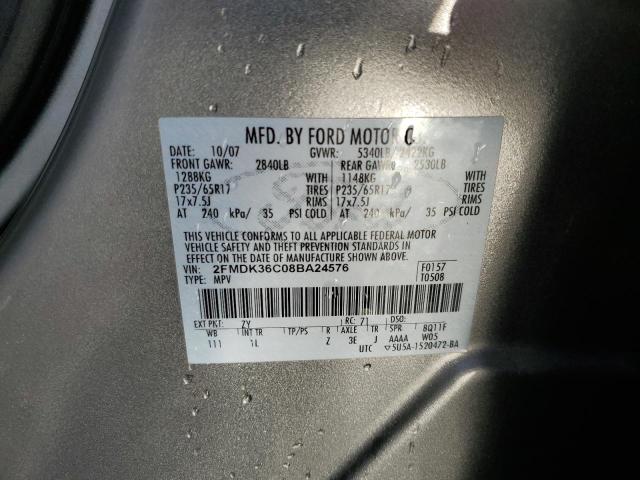Photo 14 from auction – 2008 FORD EDGE SE with VIN 2FMDK36C08BA24576