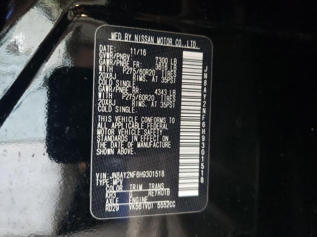 Photo 14 from auction – 2017 NISSAN ARMADA PLA with VIN JN8AY2NF6H9301518