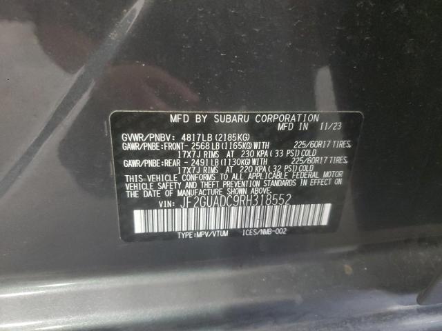 Photo 14 from auction – 2024 SUBARU CROSSTREK with VIN JF2GUADC9RH318552
