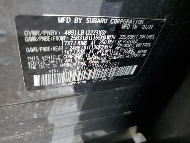Photo 14 from auction – 2024 SUBARU FORESTER P with VIN JF2SKADC3RH487661