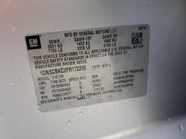 Photo 14 from auction – 2015 CHEVROLET TAHOE C150 with VIN 1GNSCBKC2FR172285
