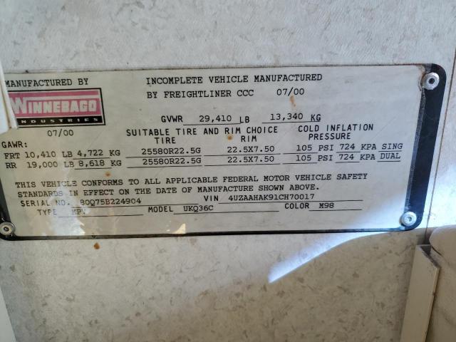 Photo 10 from auction – 2001 FREIGHTLINER CHASSIS X with VIN 4UZAAHAK91CH70017