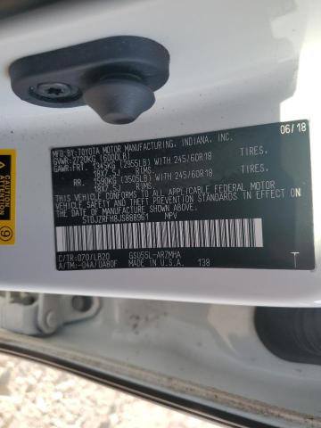Photo 14 from auction – 2018 TOYOTA HIGHLANDER with VIN 5TDJZRFH8JS888961