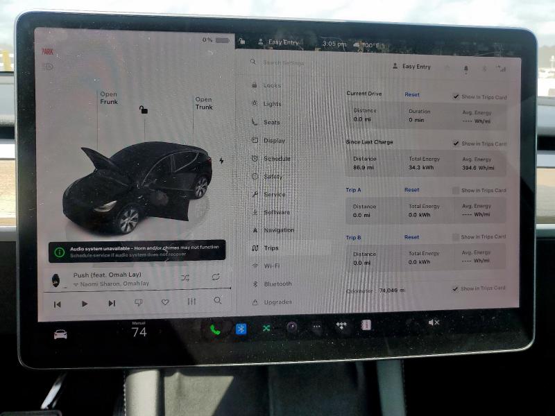 Photo 9 from auction – 2022 TESLA MODEL Y with VIN 7SAYGDEE1NA003881