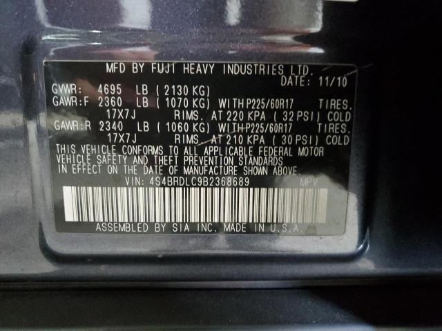 Photo 14 from auction – 2011 SUBARU OUTBACK 3. with VIN 4S4BRDLC9B2368689