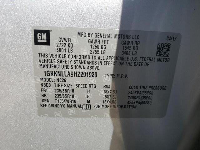 Photo 14 from auction – 2017 GMC ACADIA SLE with VIN 1GKKNLLA9HZ291920