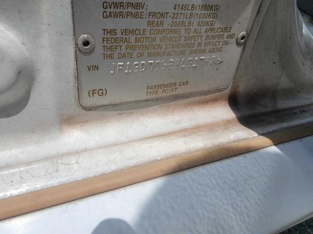 Photo 10 from auction – 2004 SUBARU IMPREZA WR with VIN JF1GD70624L517486
