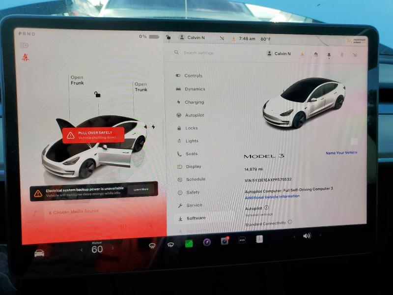 Photo 9 from auction – 2023 TESLA MODEL 3 with VIN 5YJ3E1EAXPF575532