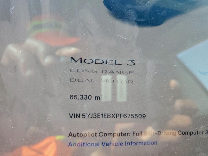 Photo 9 from auction – 2023 TESLA MODEL 3 with VIN 5YJ3E1EBXPF675509