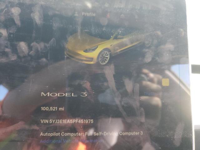 Photo 9 from auction – 2023 TESLA MODEL 3 with VIN 5YJ3E1EA5PF451975